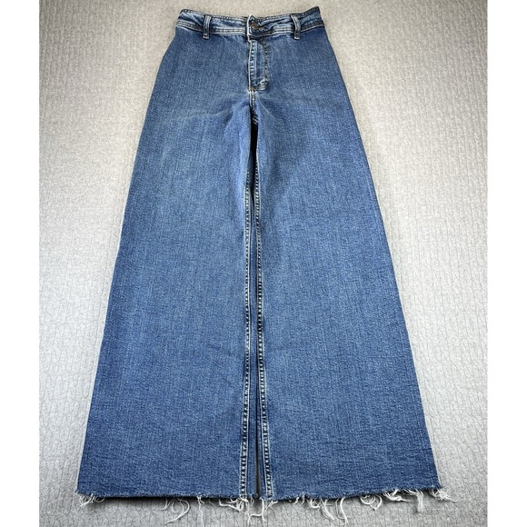 Zara Denim - Zara Baggy Wide Leg Jeans New With Tags Women 4/24X29 high rise Blue Hip‎ Hop